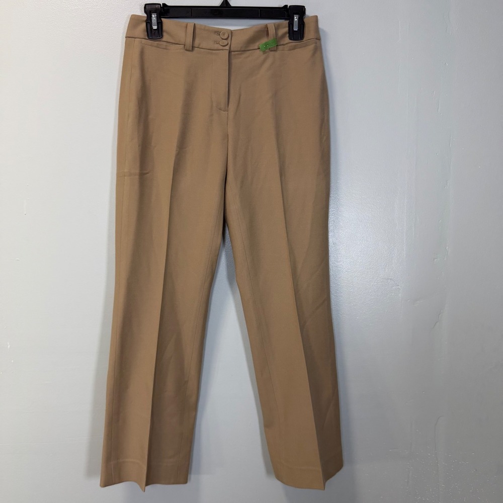 Talbots Heritage Boot Petites Tan Wool Blend Trousers 2P Office Career Wear